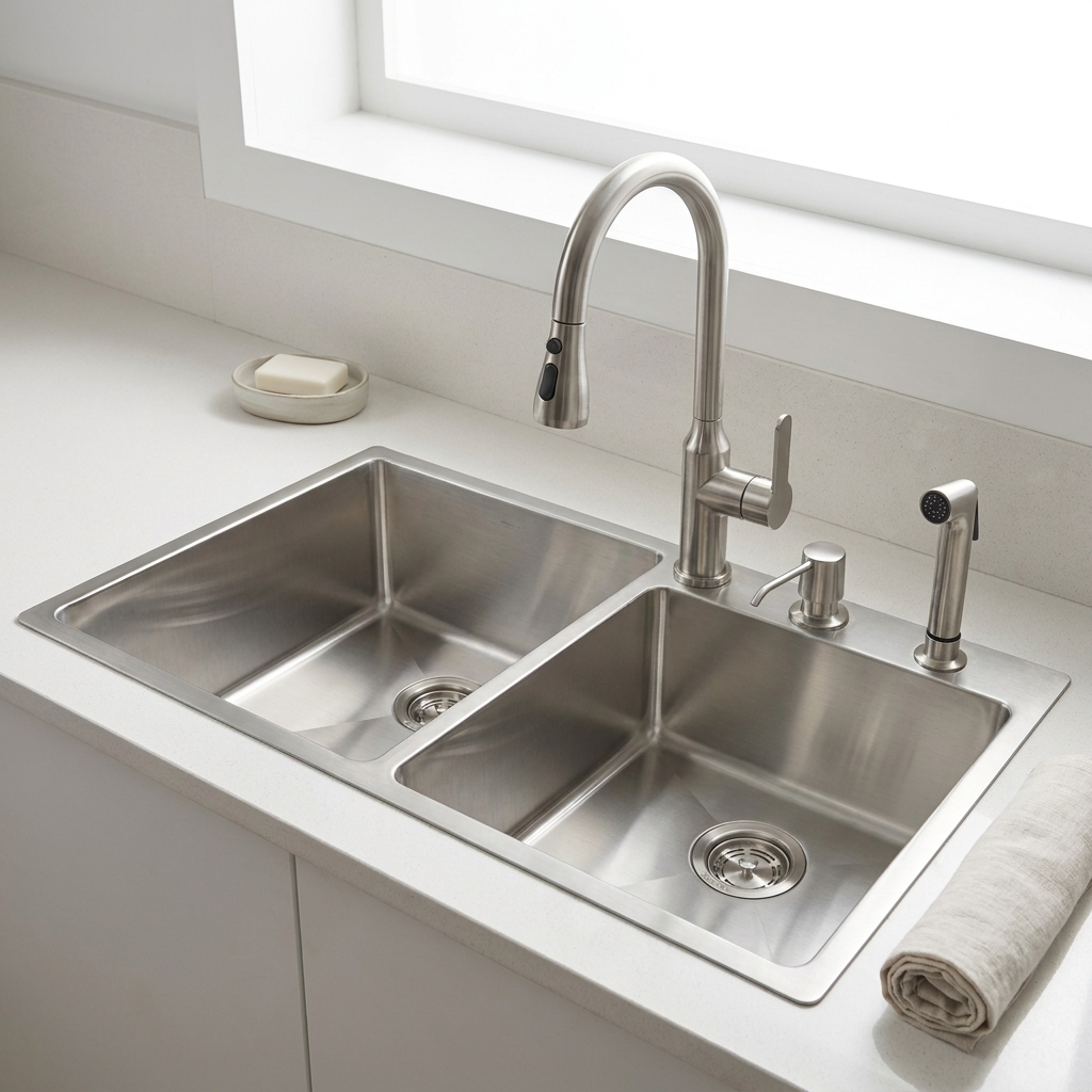 Stainless Steel Kitchen Sink (N02-810LX) thumbnail 3